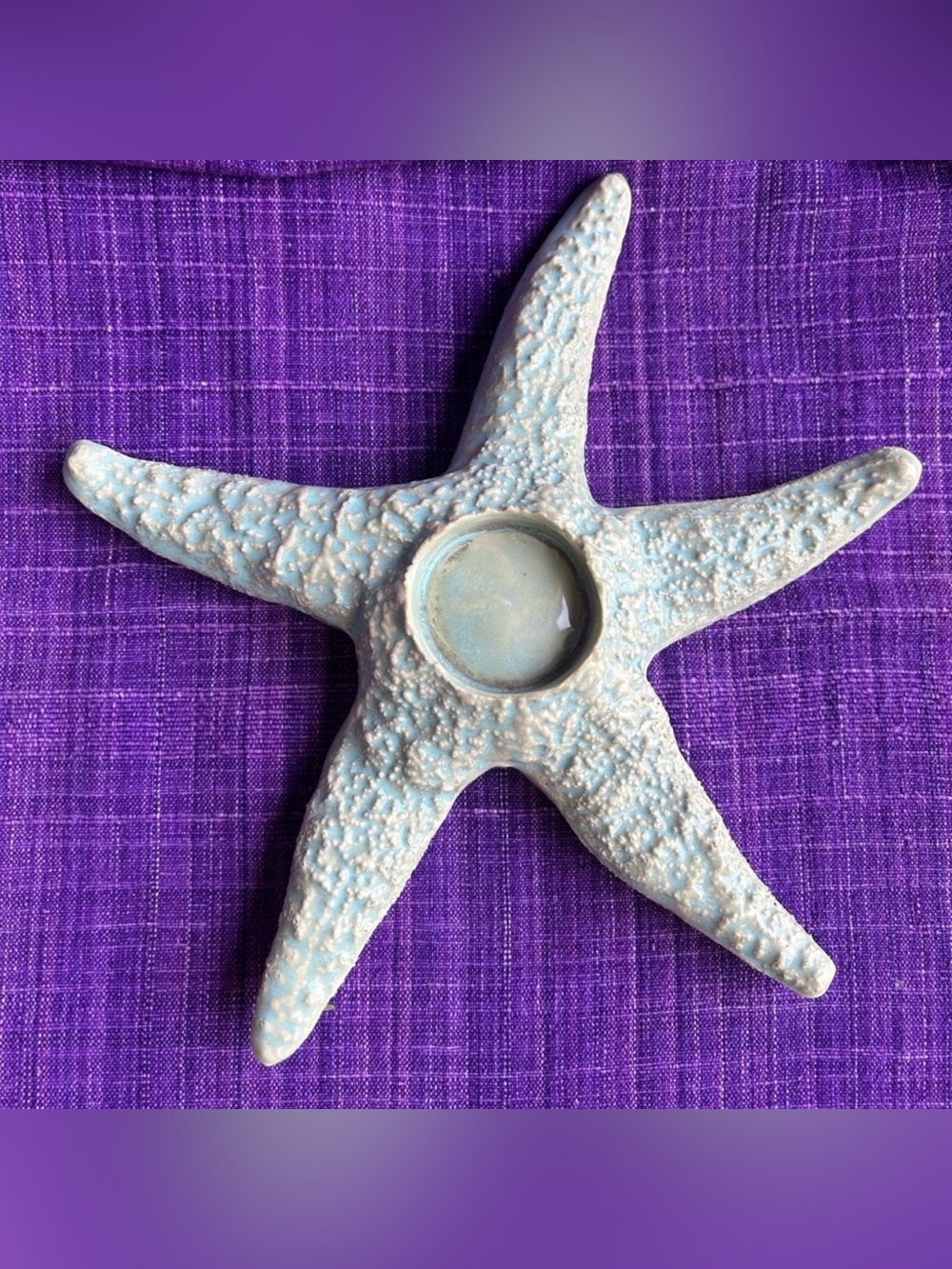Studio Pottery Starfish Tealight Holder